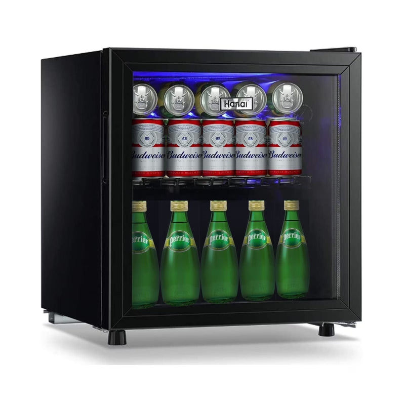 62-Can Beverage Cooler and Refrigerator, Small Mini Fridge for Home, Office or Bar with Glass Door and Adjustable Removable Shelves Perfect for... X8