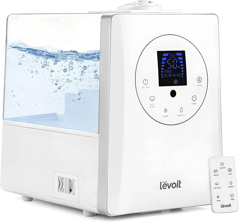Intelligent evaporative humidifier, suitable for the entire home, with a coverage area of up to 3000 square feet, a capacity of 6 gallons, capable of continuous use for 72 hours, equipped with high-quality filters, featuring a dry mode, equipped with Y7