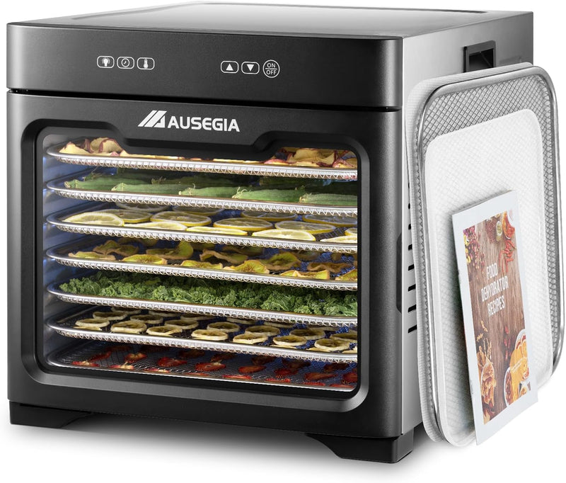 Commercial Large 12 Trays Food Dehydrator, Usable Area up to 22.67ft², 1200W Full Stainless Steel Dryer Machine, up to 190℉ Temperature, for Meat, Fruit, Veggies, Beef, Herbs, Pet Foods E1