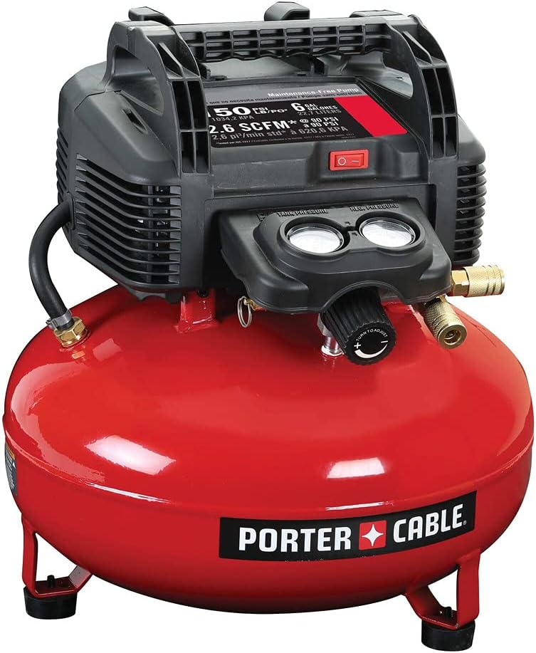Air Compressor, 6-Gallon, Pancake, Oil-Free Y7