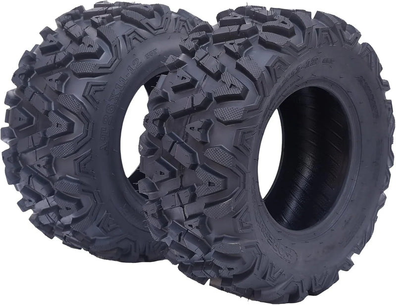 26x12x12 Atv Tires, Set of 2 Atv Tires 26x12-12 6PR, All Terrain Atv/Utv Off-Road Tires, Black L7