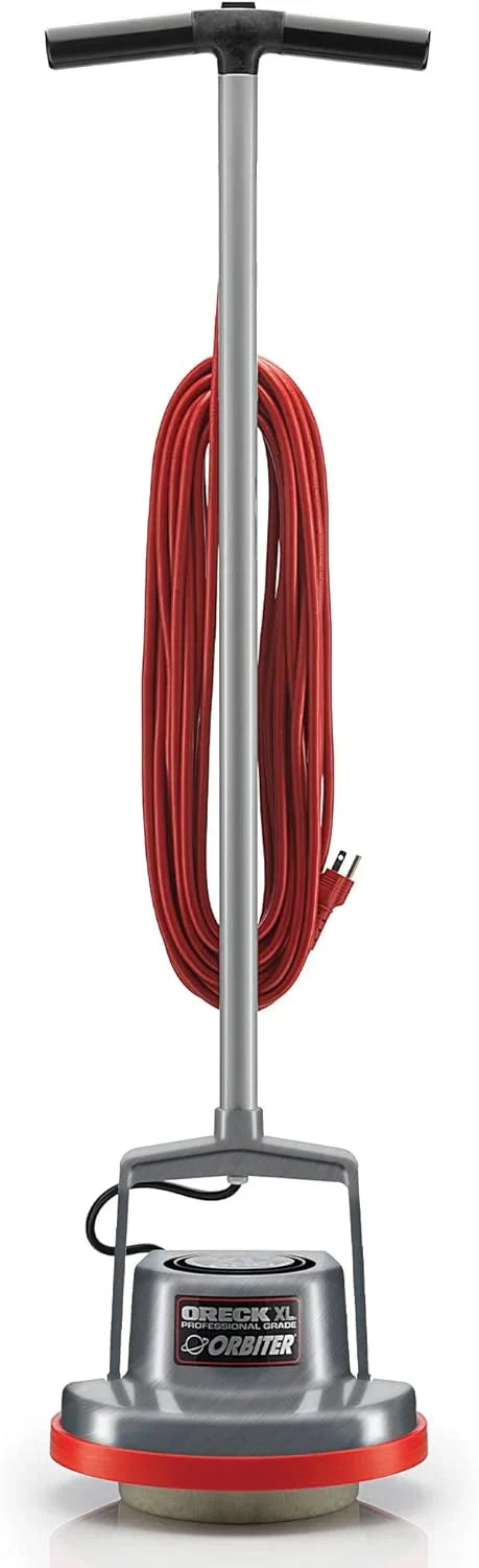Commercial Orbiter Hard Floor Cleaner Machine, Multi-Purpose Floor Cleaning, Random Orbital Drive, Wide Cleaning Path, 50-Foot Long Cord, ORB550MC, Gray/Red-Oreck T0
