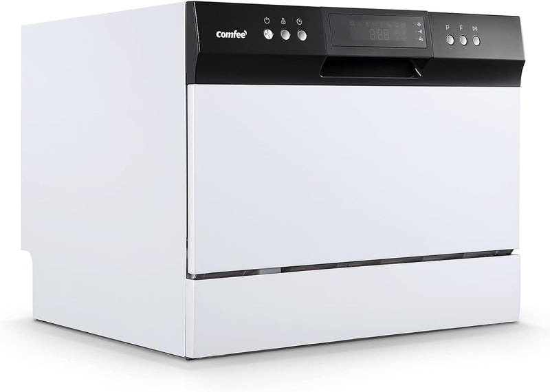 Desktop dishwasher, Energy Star portable dishwasher, 6 dish settings, small dishwasher with 8 washing programs, high-speed operation, baby care, energy-saving and glass material, dormitory dishwasher, RV and apartment dishwasher Y7