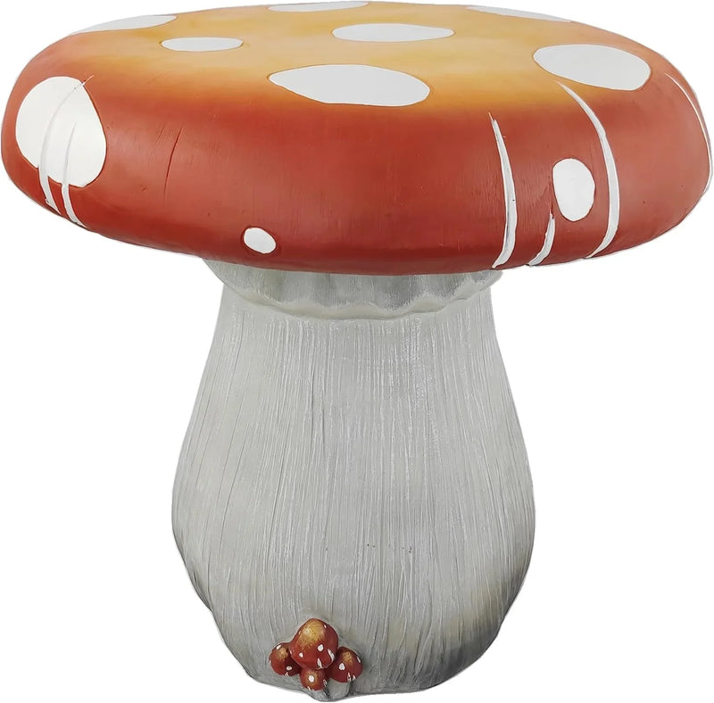 Resin statue 20.8 feet tall, indoor and outdoor dining table, large-sized sculpture, garden lawn, pool decoration, exterior courtyard of buildings, round dining table, chair decoration, red mushrooms E1