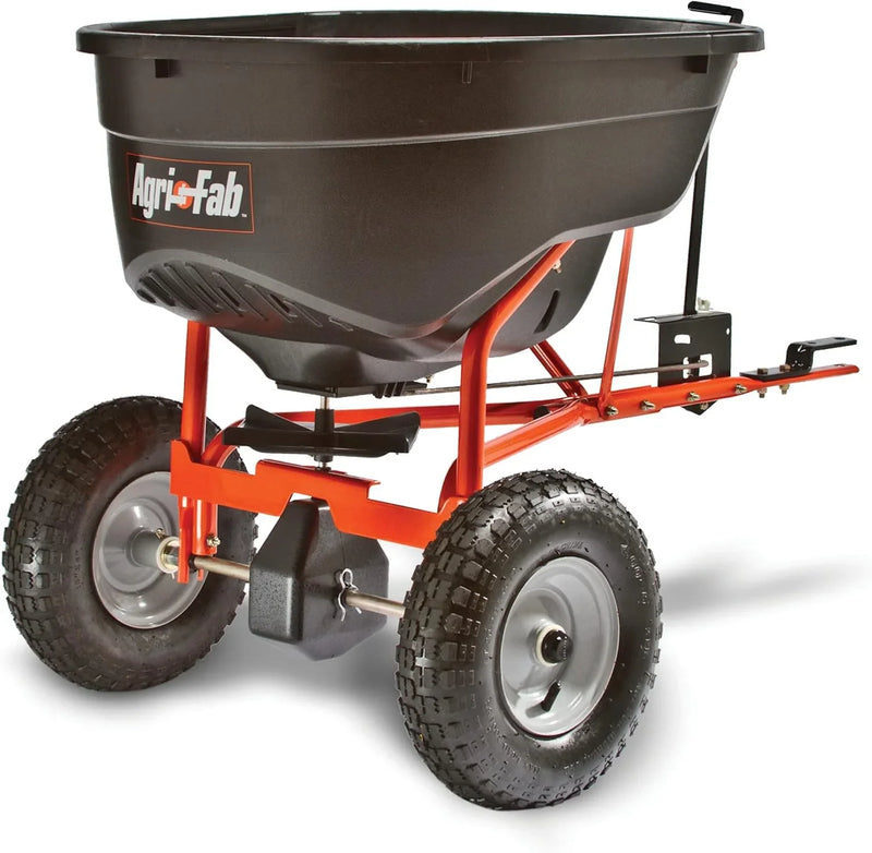 Tow-Behind Lawn & Garden Broadcast Spreader for Seed,Fertilizer,Salt,Ice Melt; Easy to use Flow Control from Seat of Riding Lawn Mower I4