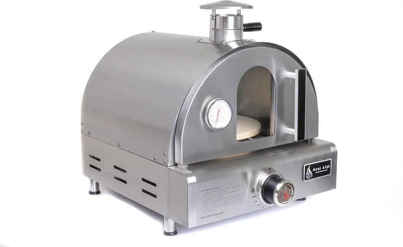 MAPZ-SS 12000 BTU Multi-Fuel Countertop Table Top Stainless Steel Portable Outdoor Cooking Kitchen Backyard Propane Gas Pizza Making Baking Oven Roasting Grill - Pizza Stone Included K5