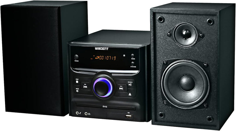 Bluetooth Stereo System, CD Player, Wireless Streaming, MP3, USB, Audio in, FM Radio, 30W, Micro Sound System P7