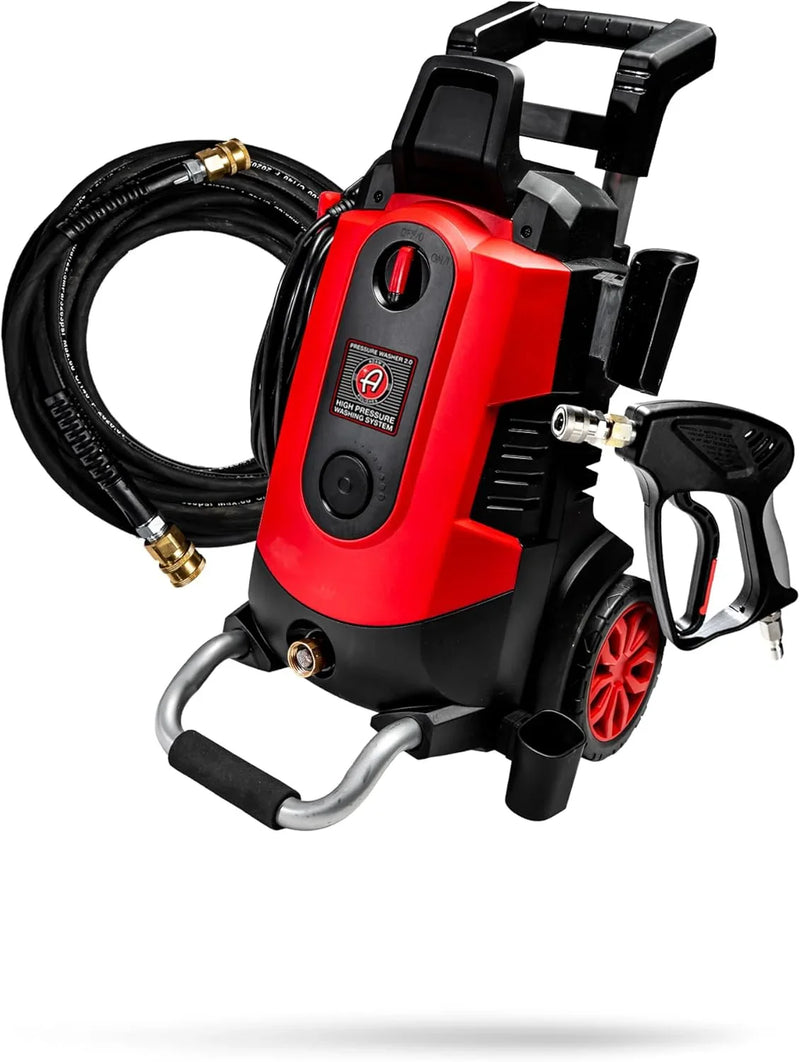 Electric Pressure Washer 2.0, Powerful 1.4 GPM 2000 PSI Car Pressure Washer Sprayer, Snub Nose & Tip Attachment, Use,Car Soap, Patio Boat RV Motorcycle Car Garage Deck Adam's Polishes E1