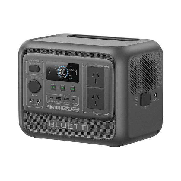 BLUETTI Elite 100 V2 Portable Solar Generator, 1024Wh LFP Battery, 1800W AC Output, Compact Backup Power for Camping and Home F8