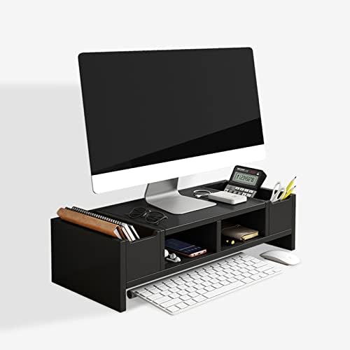 Floating TV Stand - Modern Furniture - Floating TV Stand with Drawers - Wooden Wall-mounted Cabinet Unit with Drawers - Double-layer Computer and TV Space Organizer台 I2