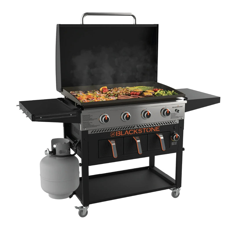 Blackstone 4-Burner 36" Propane Outdoor Griddle with Air Fryer and Hood G3