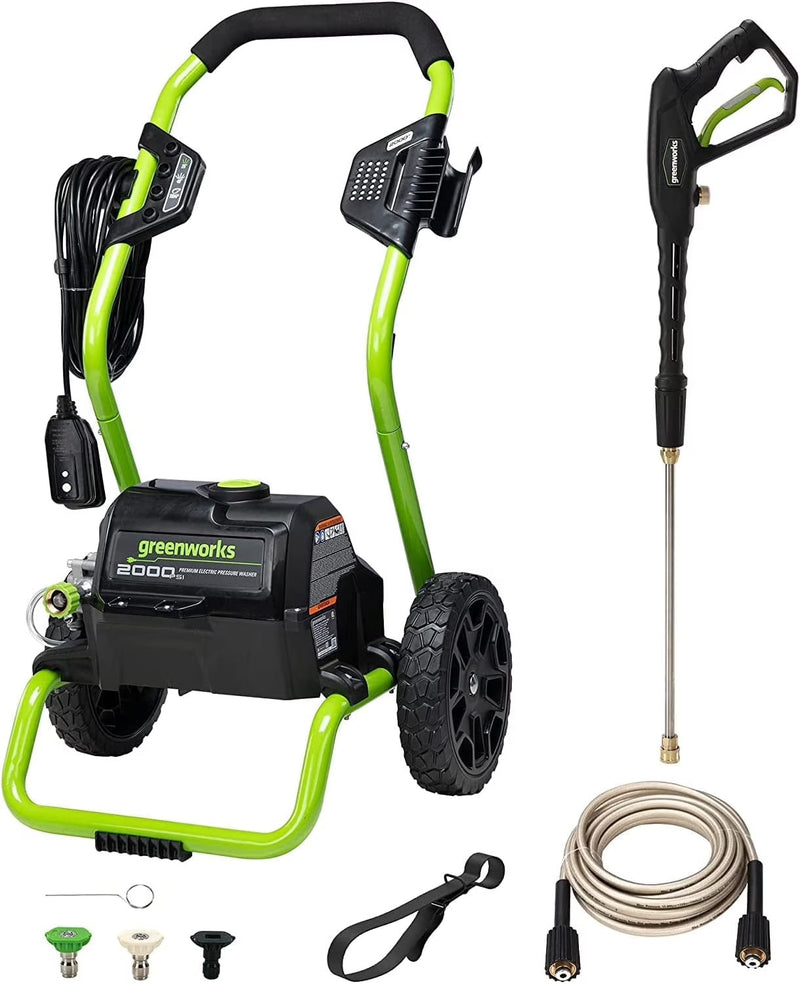 Greenworks 2000 Max PSI, 1.1 GPM (13 Amp) Electric Pressure Washer GPW2000-1RG Q3