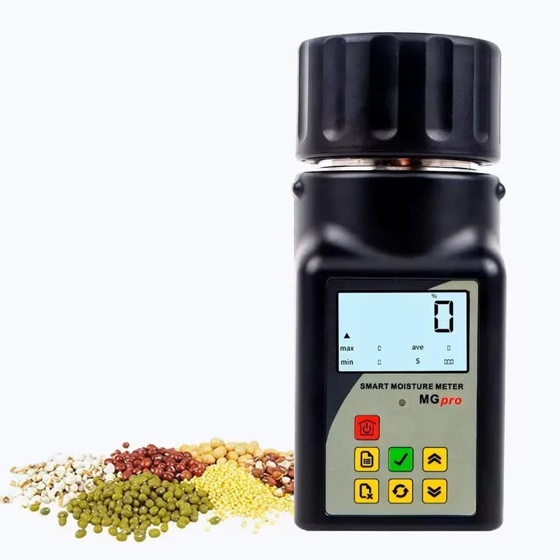 Portable mini grain moisture measuring instrument, suitable for 25 types of grains such as coffee, cocoa, rice, wheat, etc., with 99 sets of data storage function I2