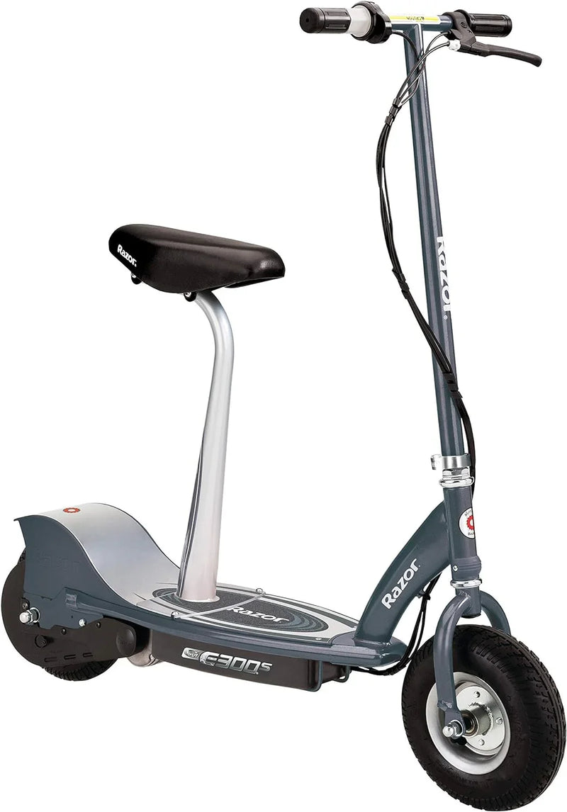 An electric scooter suitable for children over 13 years old - 9-inch inflatable tires, detachable seat, maximum speed of 15 miles per hour, maximum riding time of up to 40 minutes, suitable for users weighing no more than 220 pounds. X4