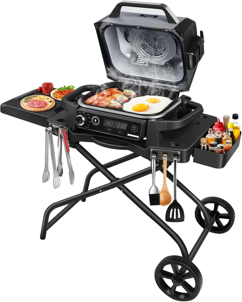 Collapsible Grill Stand for Ninja Woodfire Grill, Traeger, Pit Boss, and 22" Blackstone Griddle J5