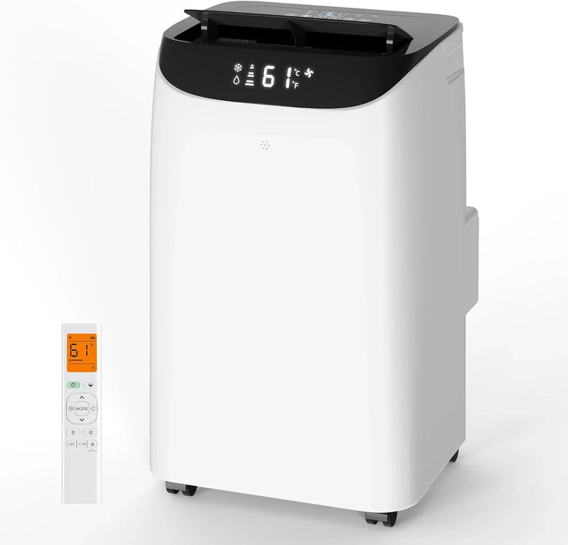 Portable Air Conditioner Cools Up to 700 Sq.Ft, 3-IN-1 Energy Efficient Portable AC Unit with Remote Control & Installation Kits for Large Room, Campervan, Office, Temporary Space C1