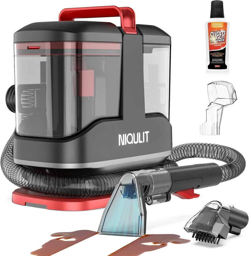 Portable Spot Cleaner Machine for Carpet and Upholstery, 15Kpa Powerful Suction for Pet Stain, Couche & Car, with Dual BrushHeads & Self-Cleaning System, Spot Cleaner for Area Rug, Stair and Furniture L5