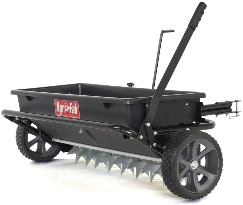 Tow-Behind Lawn & Garden Spiker/Seeder/Drop Spreader for Seed,Fertilizer, Salt, Ice Melt; Designed to Pull Behind Lawn & Garden Tractors C0