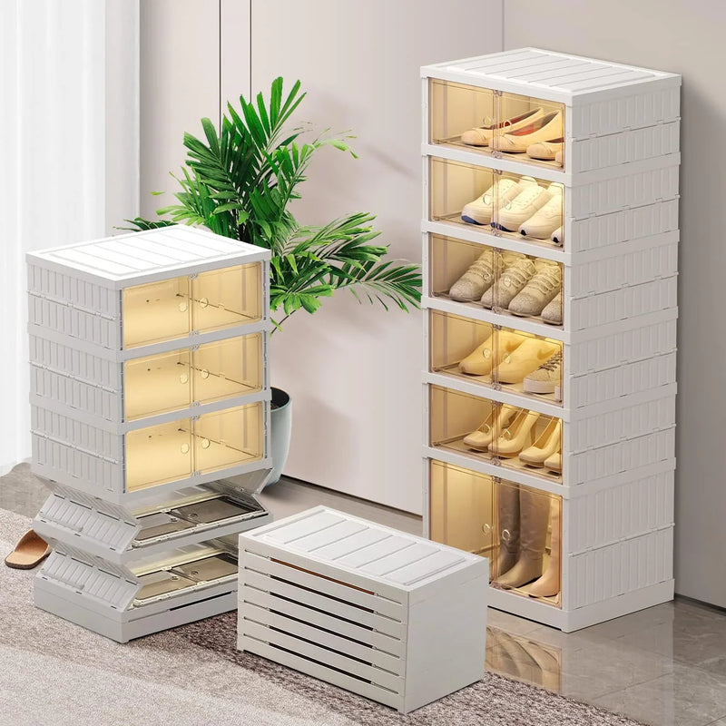 9-Tier LARGE Stackable Plastic Shoe Rack H7