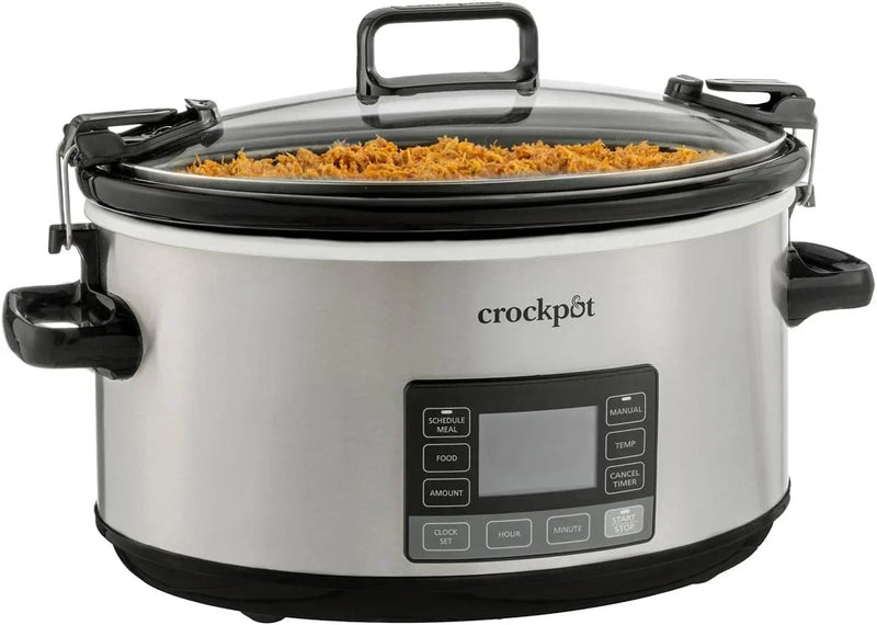 Crock-Pot 7 Quart Portable Programmable Slow Cooker with Timer and Locking Lid O3