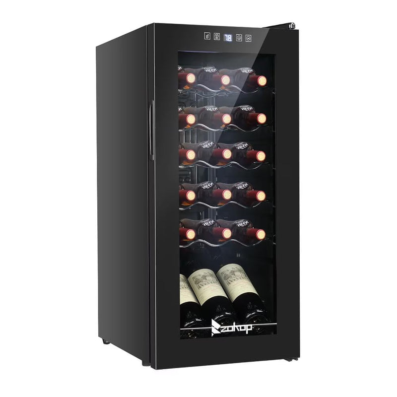 Zimtown 1.8Cu.Ft 18Bottle Compressor Wine Cooler Refrigerator Freestanding Compact Mini Wine Fridge B6