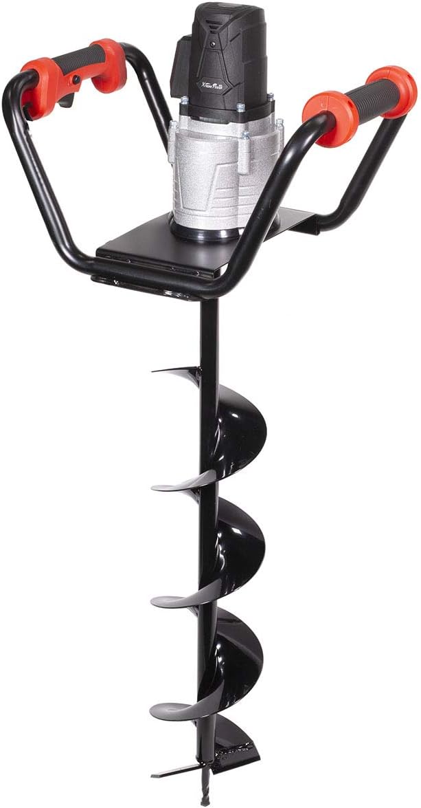 1500W industrial trenching machine enclosure features a soil excavation power head, including a 6-inch digging auger bit kit M6