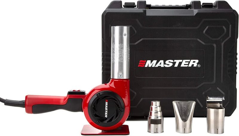Industrial hot air gun kit, quick replacement of plug-in heating elements, adjustable temperature, voltage 120 volts, power 1740 watts, current 14.5 amps, assembled in the United States. X7