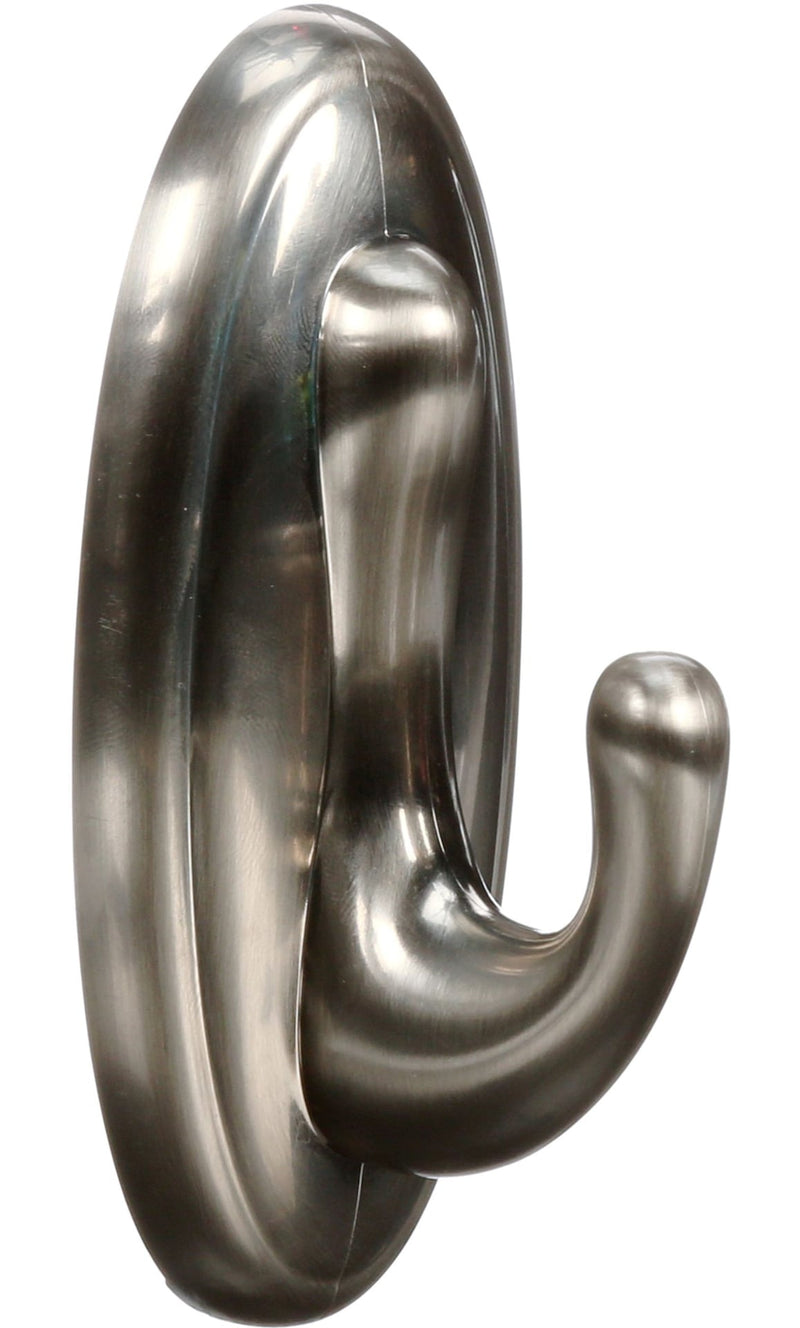 3M Command Large Traditional Decorative Utility Hook, Brushed Nickel Q6