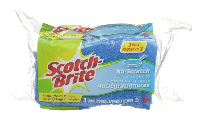 3M Scotch-Brite All-Purpose Non-Scratch Scrub Sponge, 3-pk X8