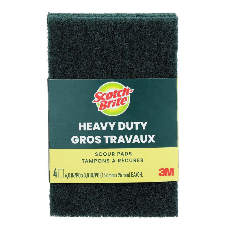 3M Scotch-Brite Heavy Duty Scour Pad, 4-pk Y9