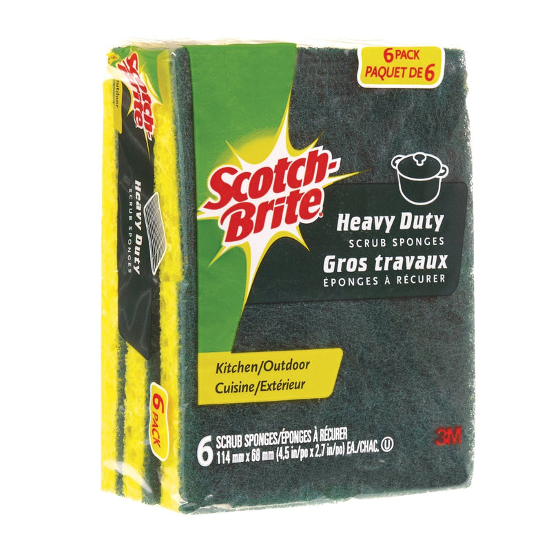 3M Scotch-Brite Heavy Duty Scrub Sponge, 6-pk K1