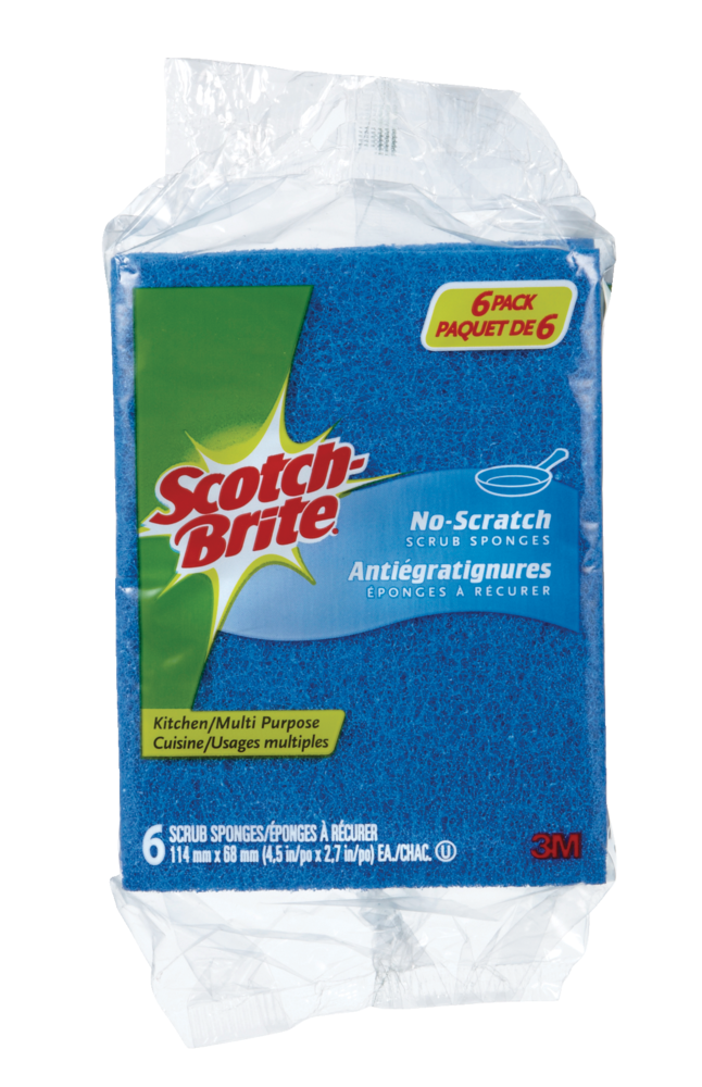 3M Scotch-Brite Non-Scratch All-Purpose Scrub Sponge, 6-pk J6