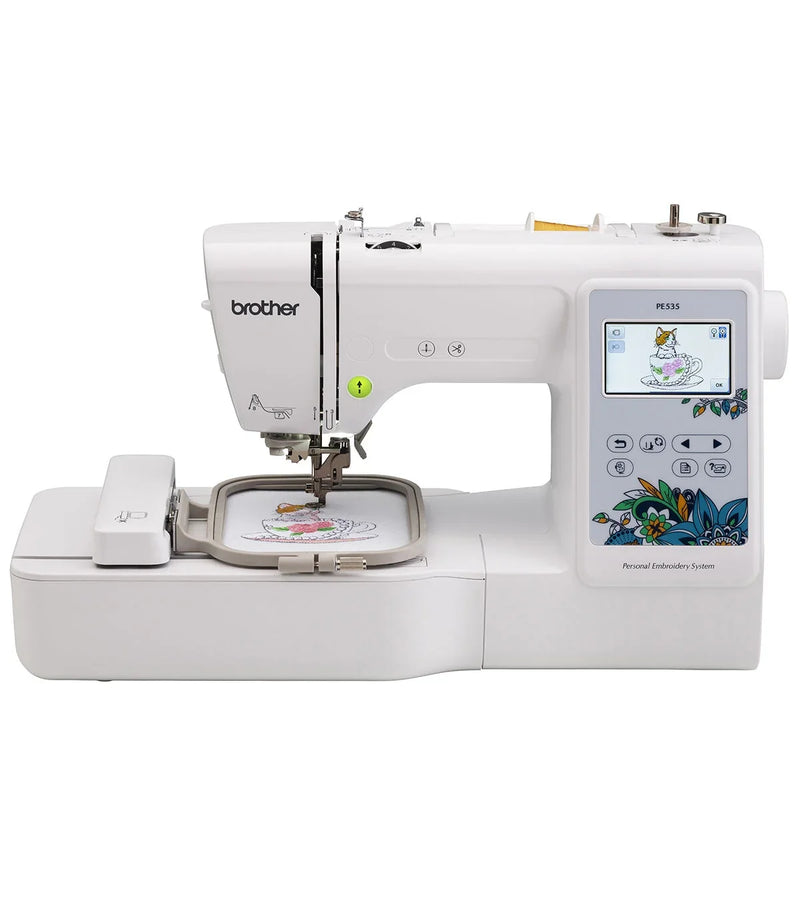 Brother PE535 Embroidery Machine with Large Color Touch LCD Screen D4