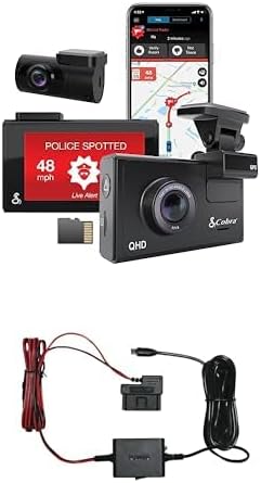 Intelligent driving recorder kit with rear camera Kober 2.5A micro USB hard wire kit F8