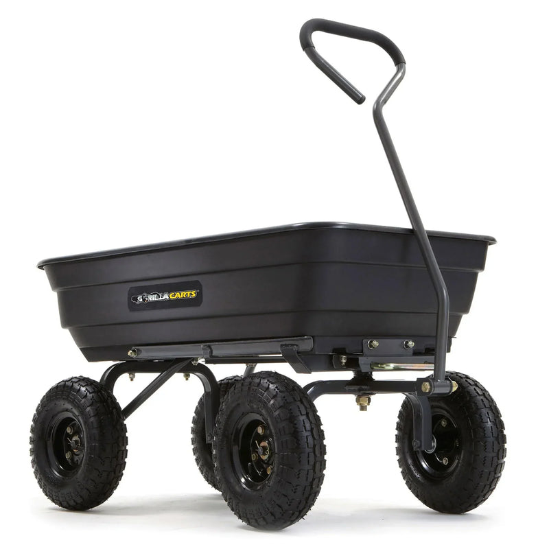 Poly Garden Dump Cart with Easy to Assemble Steel Frame D8