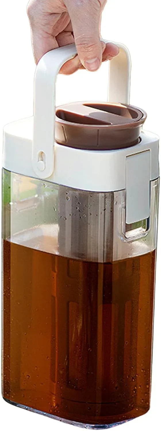 Iced Tea Pitcher, Tea Beverage Container, Leak Proof Dispenser with Transparent and Large Capacity Design for Outdoor Picnics, Parties, or Barbecues, 1 Piece O4