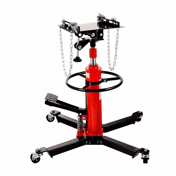 Hydraulic Car Transmission Jack Vertical Lift,1660 Pounds,360掳Rotating Wheel Lift,Red W1