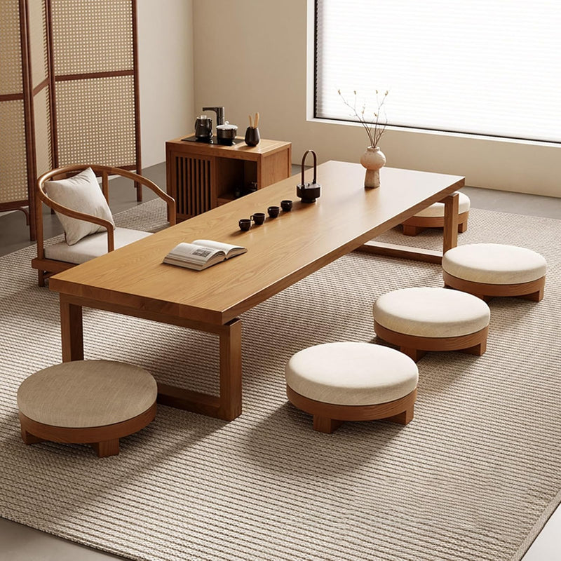 Japanese tatami coffee table,round wood coffee table,wooden coffee table living room,Japanese floor table，tea table,tatami table,low table for sitting on the floor,Walnut coffee table(100cm/39.3in) K0