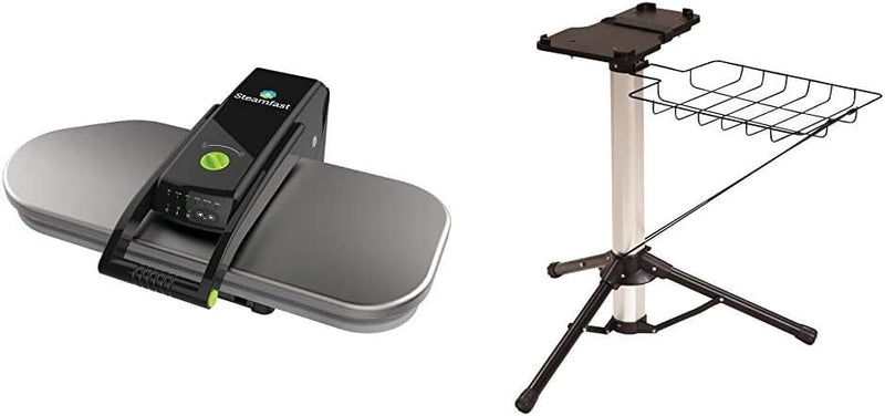 Digital steam press, featuring multiple fabric setting functions and steam impact function, made of stainless steel / black. S1