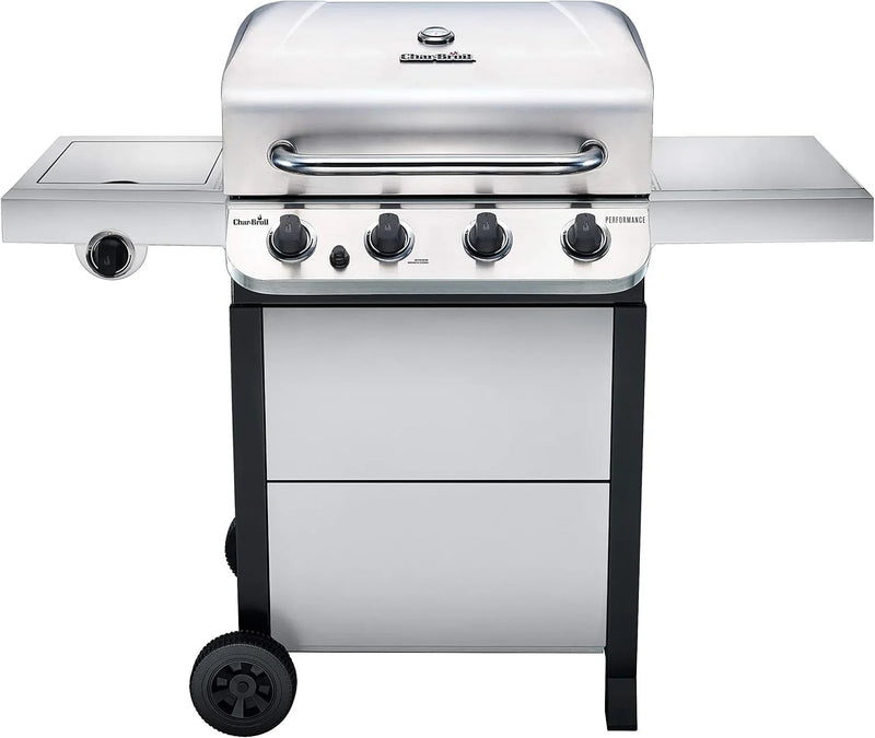 Performance Series Convective 4-Burner with Side Burner Cart Propane Gas Stainless Steel Grill - 463377319 U2