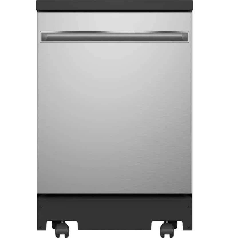 GE 24 Stainless Steel Portable Dishwasher With Sanitize Cycle A8
