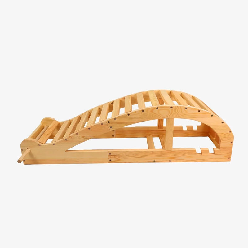 Yoga Inverted Pole Pose Seated Cushion - Wooden backward bend seat cushion, designed for deep stretching and enhancing flexibility; Large-sized backward bend cushion, providing better support effect U7