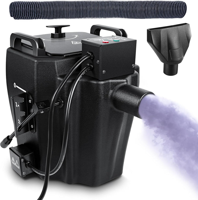 Dry Ice Fog Machine, 3500W Low Lying Fog Machine, Dry Ice Machine with Tube Nozzle High Density Fog Smoke for Wedding Party Events Stage Concert Club Performance DJ (Black) K3