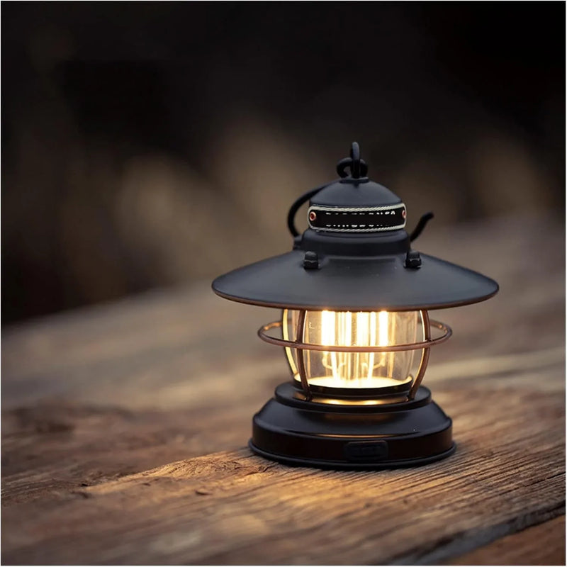 Outdoor vintage camping lamp, camping hanging tent lamp, portable lamp, LED lighting, emergency camping lamp, team hiking lamp, essential item for power outage camping. Q2