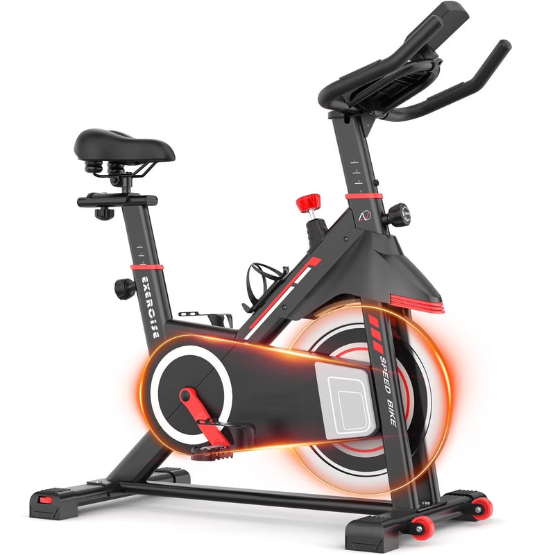 ANCHEER Exercise Bike for Home,Heavy Duty Indoor Stationary Bike with Comfortable Seat Cushion,300lbs Max Weight Capacity,Home Gym Cardio Workout... M7