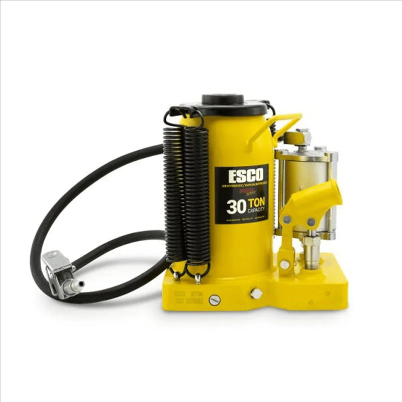 ESCO 30 Ton Pro Series Air Hydraulic Bottle Jack – Heavy Duty Lifting for Automotive and Industrial Use H6