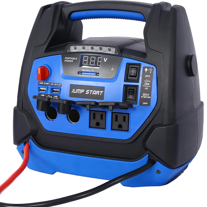 Rechargeable Jump Starter 1800 Amp Battery Jump Starter With Air Compressor Car Tire Inflator For Gas Diesel Vehicles O6