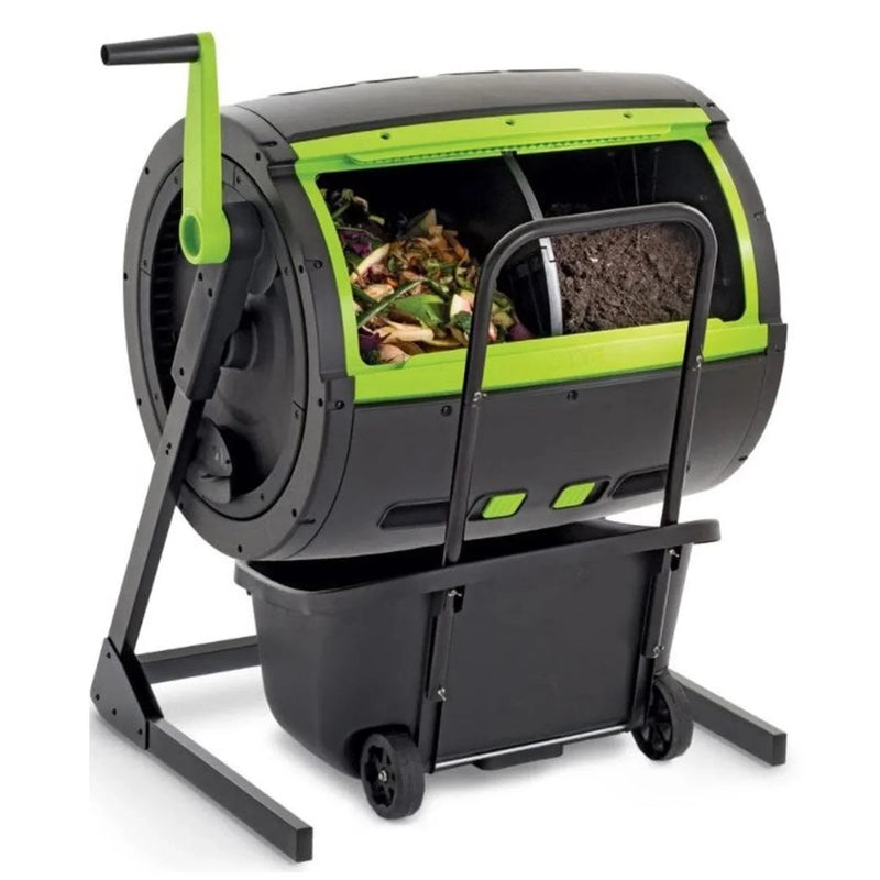 65-Gallon Compost Tumbler And Cart Combo J1