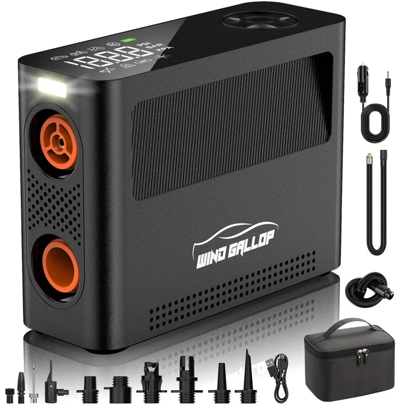Tire Inflator Portable Air Compressor, Rechargeable Electric Paddle Board Pump 150PSI, 3X Faster Inflation 9 Pump Modes,Auto Air Pump for Car Tires Motorcycle Bike Ball SUP Tent Kayak Float K4