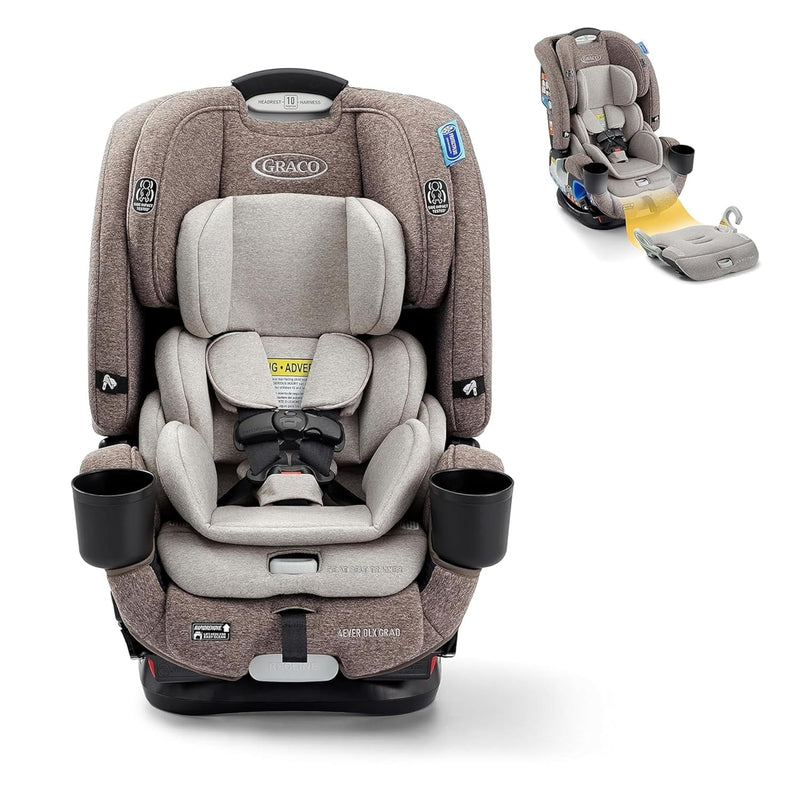 4Ever DLX 4-in-1 Car Seat, Charlie | Infant to Toddler Car Seat, with 10 Years of Use | Rear-Facing, Forward-Facing and Booster Modes | Safe, Comfortable and Convenient W4